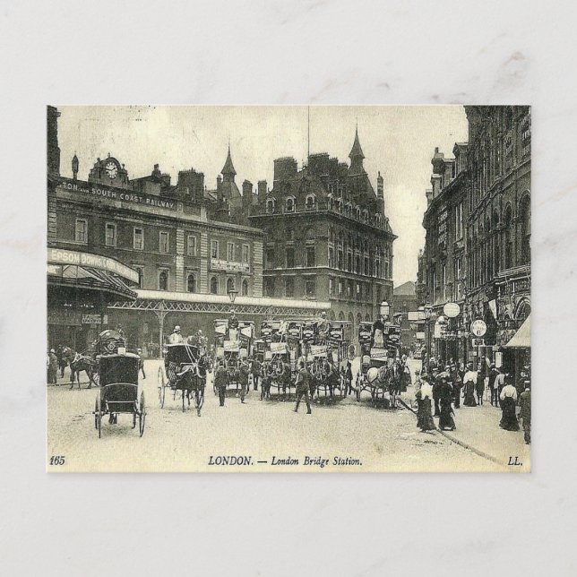 Old Postcard - London Bridge Station Postkarte (Vorderseite)