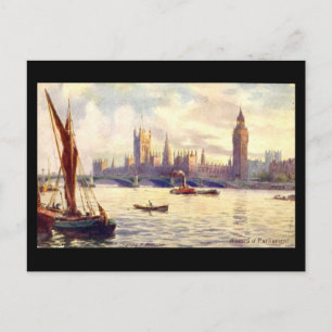 Old Postcard - London, Houses of Parliament Postkarte
