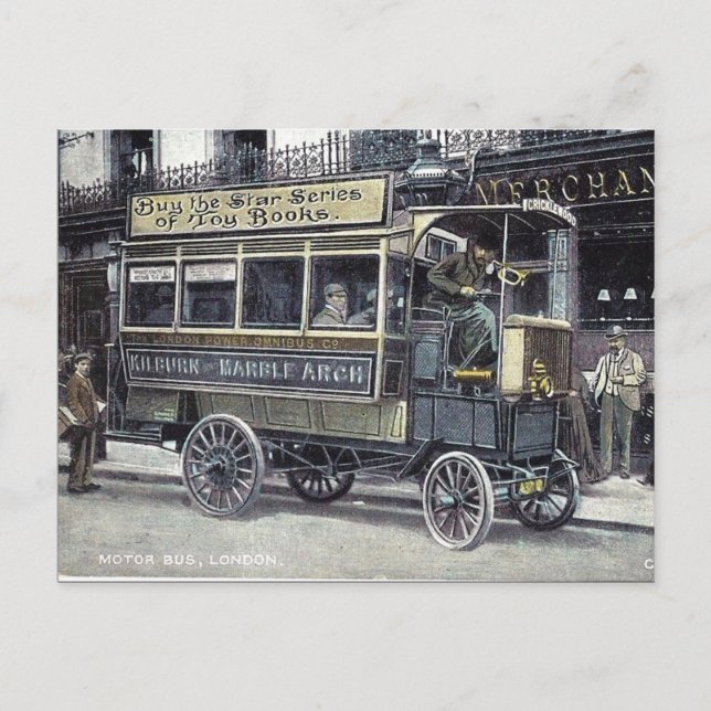 Old Postcard - London Motor Bus Postkarte (Vorderseite)