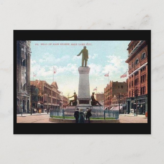 Old Postcard - Main St, Salt Lake City, Utah, USA Postkarte (Vorderseite)