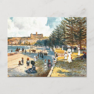 Old Postcard - Manly Beach, Sydney, NSW Postkarte