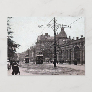 Old Postcard - Midland Station, Leicester Postkarte