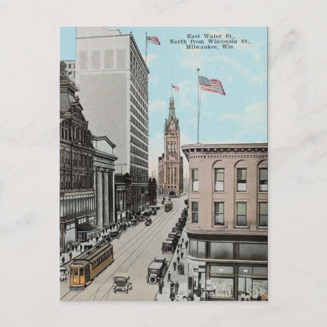 Old Postcard - Milwaukee, Wisconsin, USA Postkarte (Vorderseite)