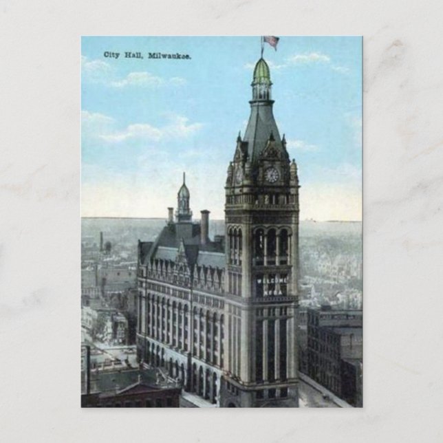 Old Postcard - Milwaukee, Wisconsin, USA. Postkarte (Vorderseite)