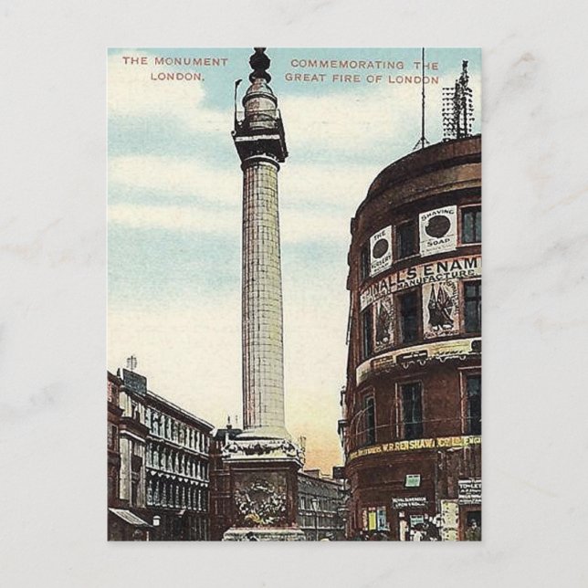 Old Postcard - Monument, City of London Postkarte (Vorderseite)
