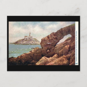 Old Postcard - Mumbles Lighthouse, Swansea Postkarte