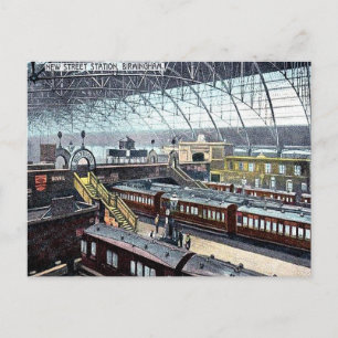 Old Postcard - New Street Station, Birmingham Postkarte