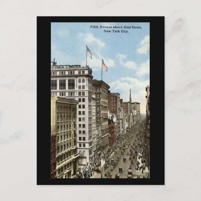 Old Postcard, New York City, 5th Avenue Postkarte (Vorderseite)