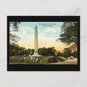 Old Postcard - Obelisk, Central Park, NYC, 1917 Postkarte