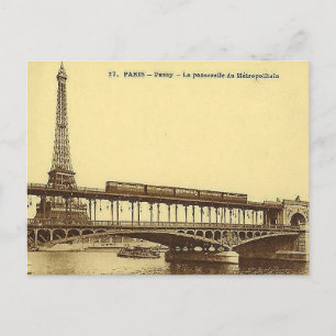 Old Postcard - Paris, Passy - Tour Eiffel Postkarte