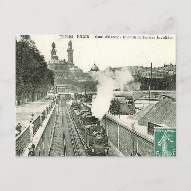 Old Postcard - Paris, Quai d'Orsay Postkarte (Vorderseite)