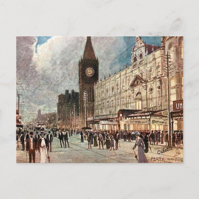 Old Postcard - Perth, Western Australien Postkarte (Vorderseite)