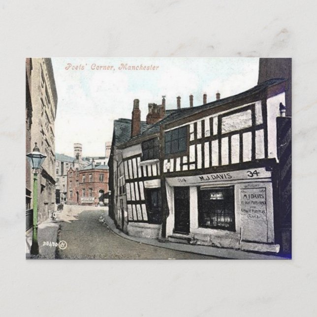 Old Postcard - Poets' Corner, Manchester Postkarte (Vorderseite)