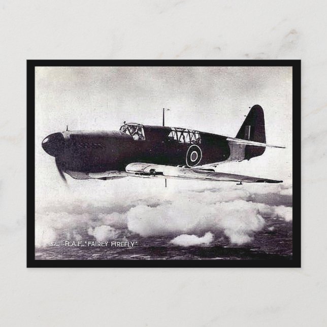 Old Postcard - RAF Fairey Firefly Postkarte (Vorderseite)