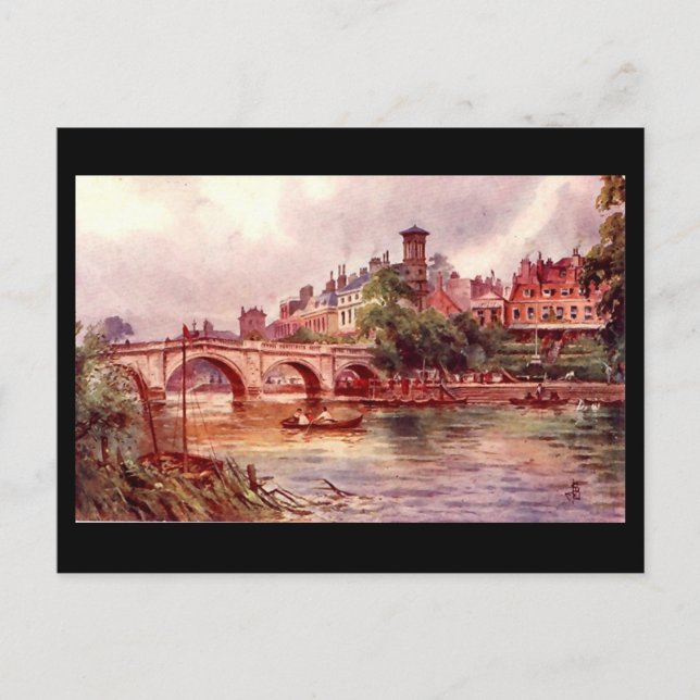 Old Postcard - Richmond Bridge Postkarte (Vorderseite)
