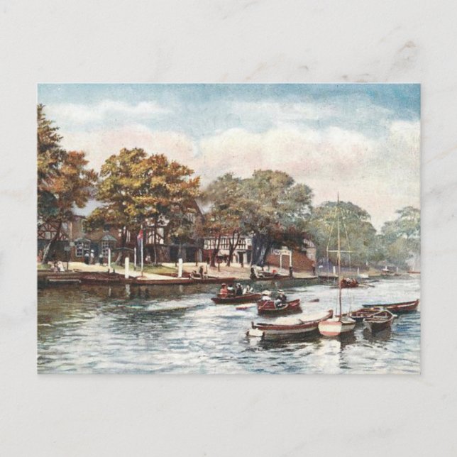 Old Postcard - River Dee, Chester, England Postkarte (Vorderseite)