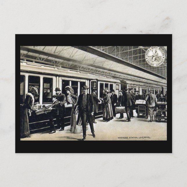 Old Postcard - Riverside Station, Liverpool Postkarte (Vorderseite)