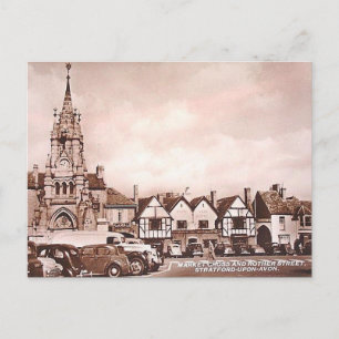 Old Postcard - Rother St, Stratford-upon-Avon Postkarte
