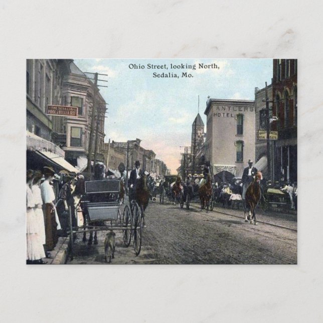 Old Postcard - Sedalia, Missouri, USA Postkarte (Vorderseite)