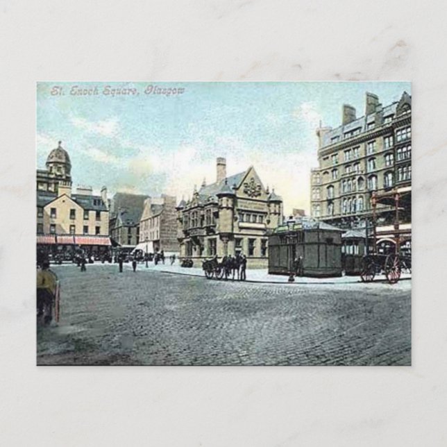 Old Postcard - St Enoch Square, Glasgow Postkarte (Vorderseite)