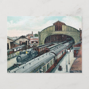 Old Postcard - Station, Penzance, Cornwall Postkarte