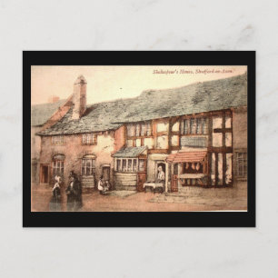 Old Postcard - Stratford-upon-Avon, Shakespeares  Postkarte