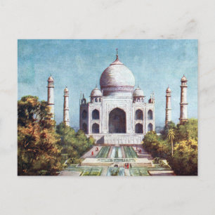 Old Postcard - Taj Mahal, Agra, Indien Postkarte