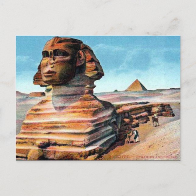Old Postcard - The Sphinx, Kairo, Ägypten Postkarte (Vorderseite)