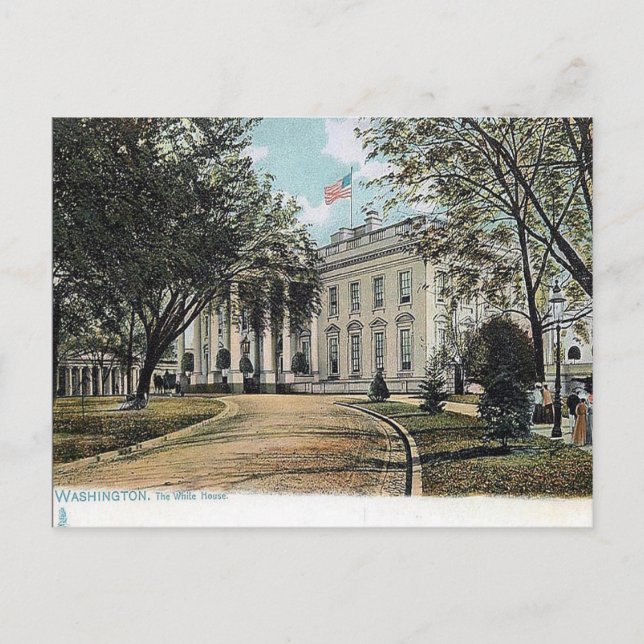 Old Postcard - The White House, Washington, DC Postkarte (Vorderseite)