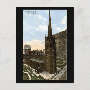 Old Postcard, Trinity Church, New York City Postkarte