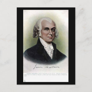 Old Postcard - US-Präsident James Madison Postkarte