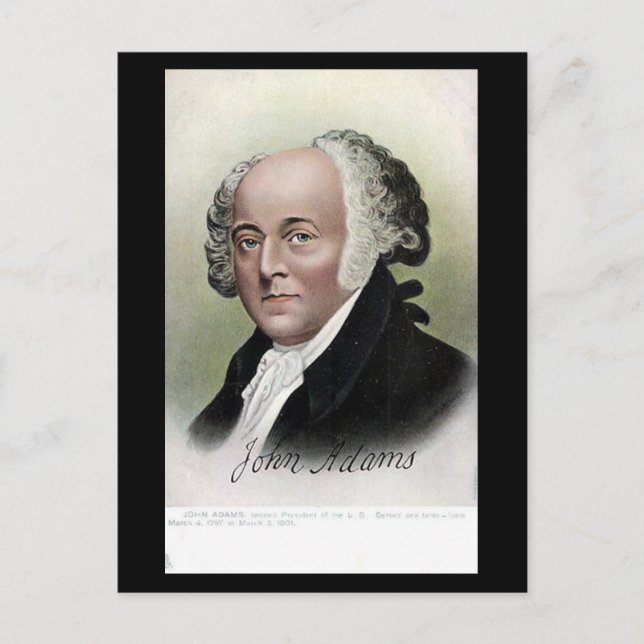 Old Postcard - US-Präsident John Adams Postkarte (Vorderseite)