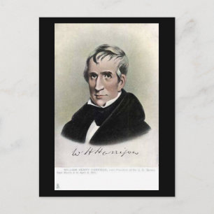 Old Postcard - US-Präsident William Harrison Postkarte