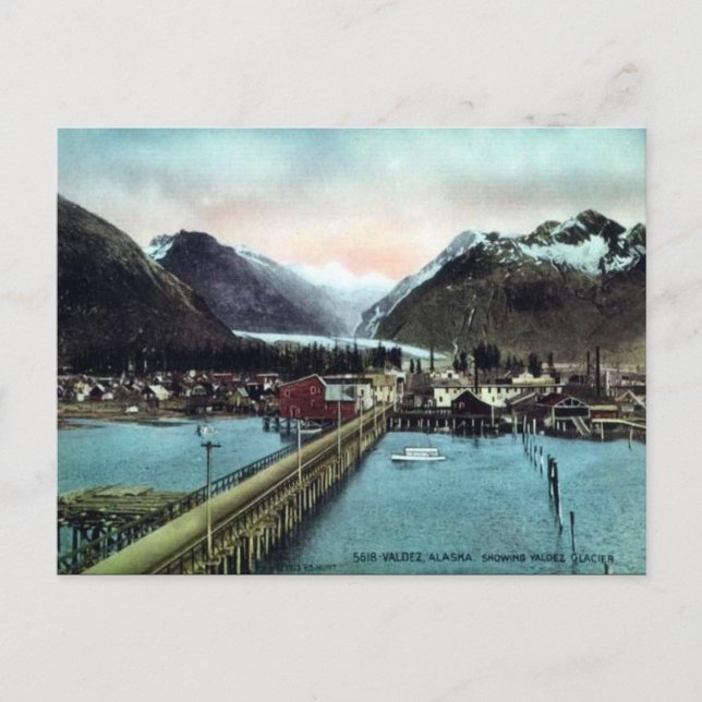 Old Postcard - Valdez, Alaska, USA Postkarte (Vorderseite)