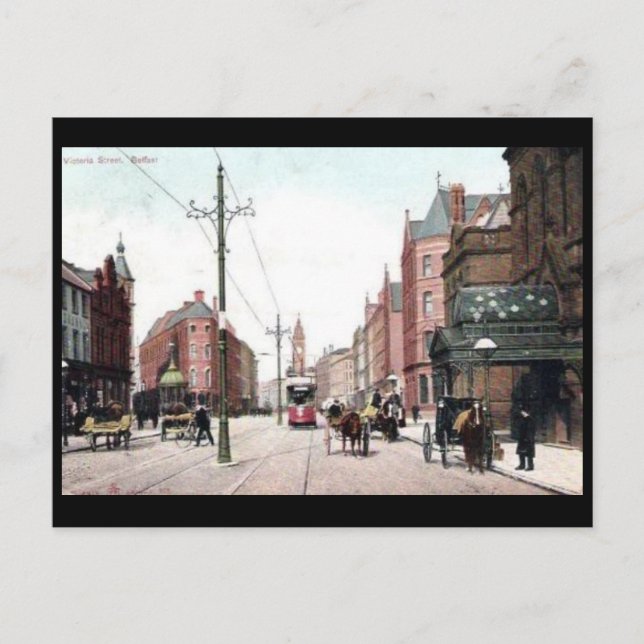 Old Postcard - Victoria St, Belfast Postkarte (Vorderseite)