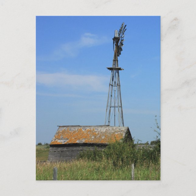 Old Prairie Windmill Postkarte (Vorderseite)