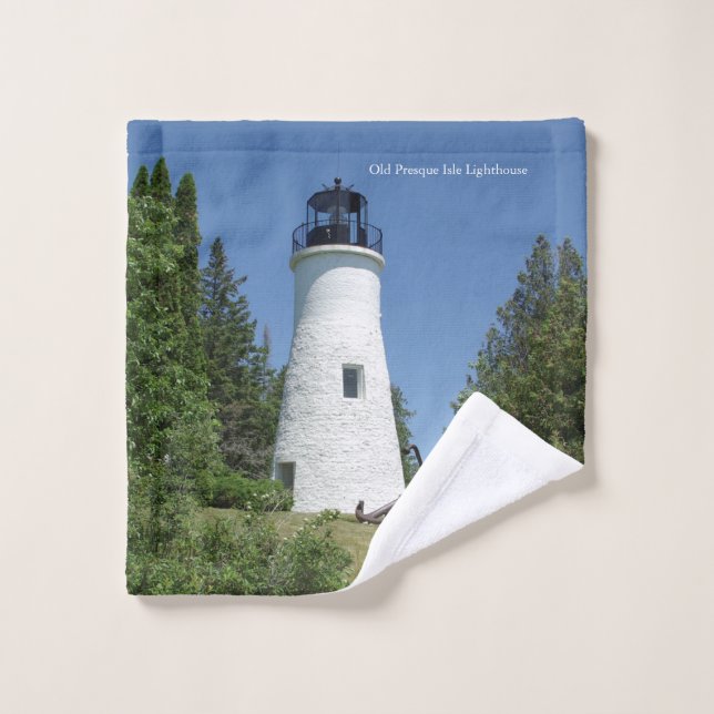 Old Presque Isle Lighthouse Handtuchhandtuch Set (Waschlappen)