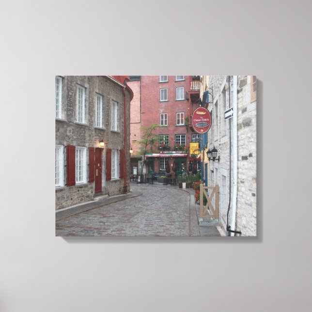 Old Quebec - Farbe Leinwanddruck (Vorderseite)