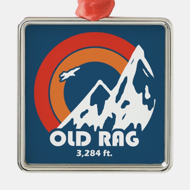 Old Rag Mountain Sun Adler Ornament Aus Metall (Vorne)