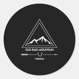 Old Rag Mountain Wandern Camping Vintage Runder Aufkleber