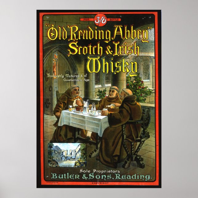 Old Reading Abbey Whisky Poster (Vorne)