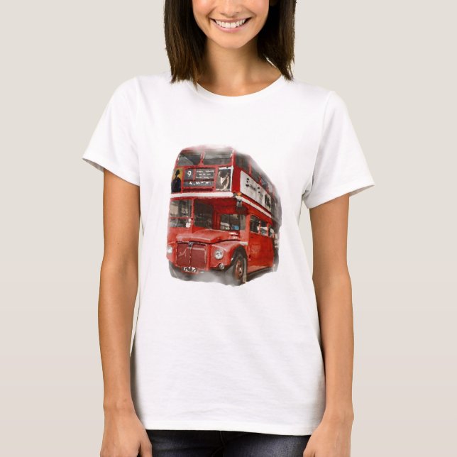 Old Red London Bus T-Shirt (Vorderseite)