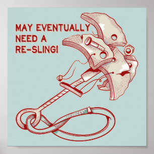 Old Rock Klettercam lustig Poster