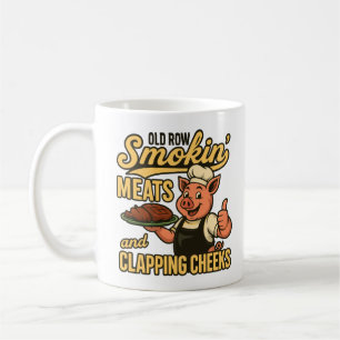 Old Row Smokin Meats und klatschende Backen  Kaffeetasse