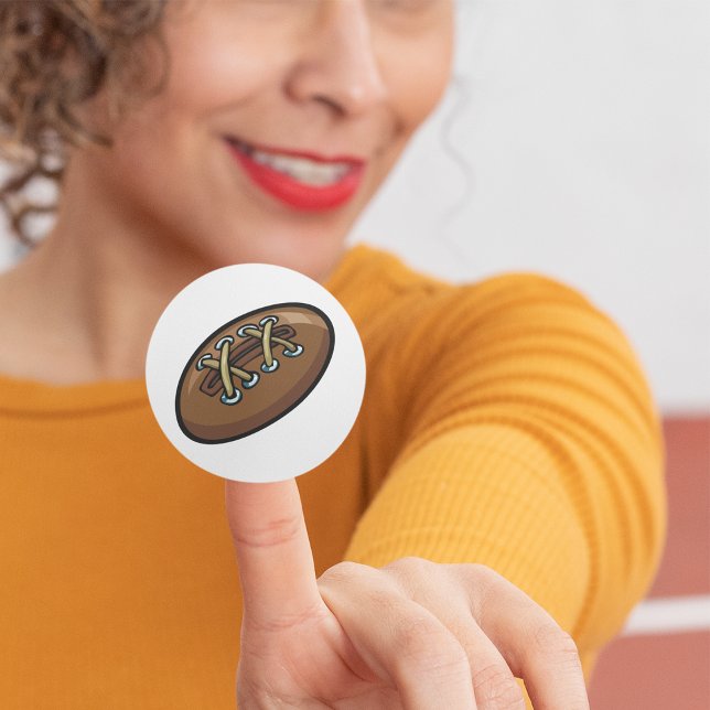 Old Rugby Ball Runder Aufkleber (Von Creator hochgeladen)