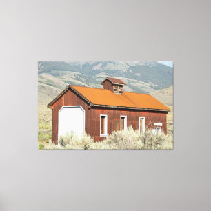 Old Rustic Locomotive Motor House Canvas Print Leinwanddruck