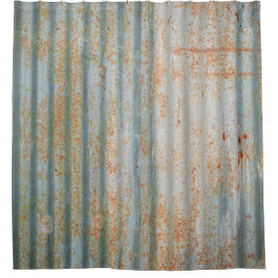 Old rusty steel wall. Old rusty steel wall texture Duschvorhang