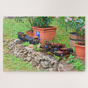Old rusty toy trucks & cars, Austria Jigsaw Puzzle