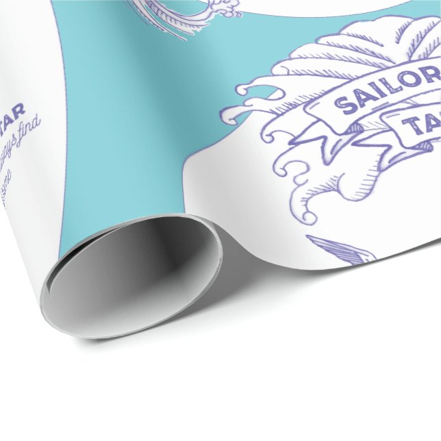 Old Sailor Tattoo Meanings Illustrierte Geschenkwr Geschenkpapier (Rolleneckpunkt)