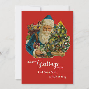 Old Saint Nick Grußkarte Feiertagskarte
